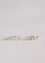 Load image into Gallery viewer, Crawler - White CZ - Gold Earrings