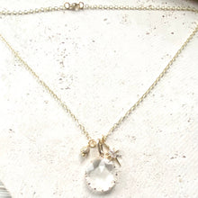 Load image into Gallery viewer, Crystal with Star and CZ Ball Charm Necklace
