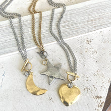 Load image into Gallery viewer, Star, Moon, Heart Mixed Metal Necklaces