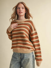 Load image into Gallery viewer, Tan Multi-Stripe Sweater