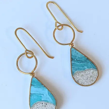 Beach Drop Earrings - Brass - Indie Indie Bang! Bang!