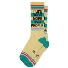 Load image into Gallery viewer, I Like Dogs More Than People Gym Crew Socks - Indie Indie Bang! Bang!