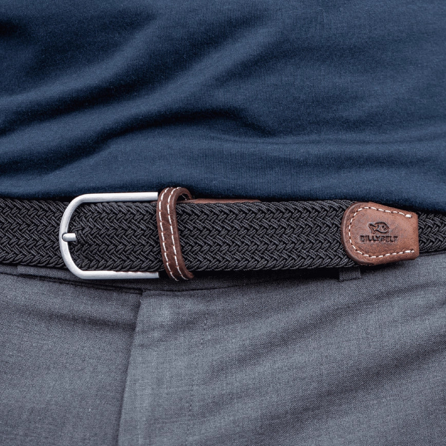 Black Licorice Elastic Woven Belt - Indie Indie Bang! Bang!