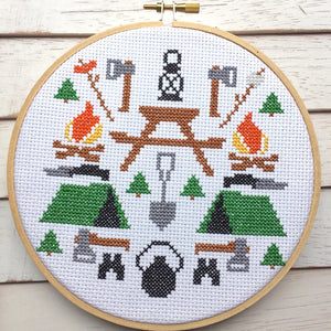 Camping Sampler Cross Stitch DIY KIT - Indie Indie Bang! Bang!