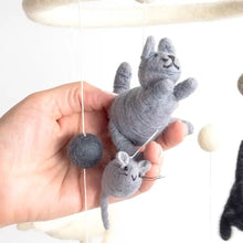 Load image into Gallery viewer, Baby Mobile - Cat and Mouse - Nursery Decor