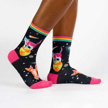 Load image into Gallery viewer, Space Cats Women's Crew Socks - Indie Indie Bang! Bang!