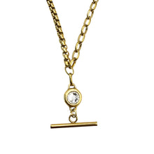 Load image into Gallery viewer, Stainless Steel Mixed Chain T-Bar Swarovski Crystal Necklace