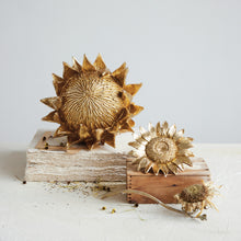 Load image into Gallery viewer, Resin Sunflower, Gold Finish
