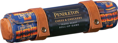 Chronicle Books Pendleton Chess & Checkers Set: Travel-Ready Roll-Up Game - Indie Indie Bang! Bang!