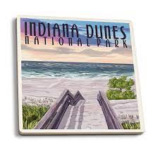 Ceramic Coaster Indiana Dunes National Park - Indie Indie Bang! Bang!