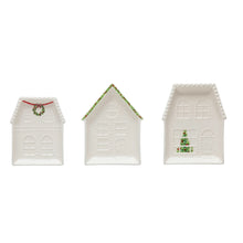 Load image into Gallery viewer, Embossed Stoneware House Plate, 3 Styles