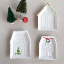 Load image into Gallery viewer, Embossed Stoneware House Plate, 3 Styles