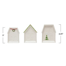Load image into Gallery viewer, Embossed Stoneware House Plate, 3 Styles