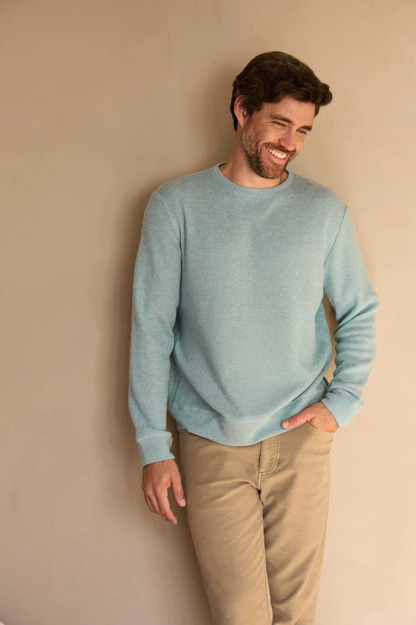 Butch Cashmist Soft Crewneck Aqua Heather - Indie Indie Bang! Bang!