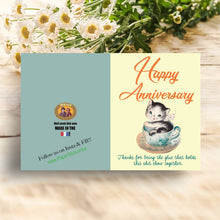 Load image into Gallery viewer, Happy Anniversary Kitten Card