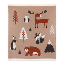 Load image into Gallery viewer, Woodland Bear - Organic Jacquard Sweater Knit Baby Blanket