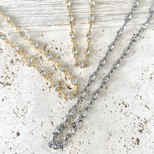 Load image into Gallery viewer, Equestrian linked chain layering crystal necklaces 