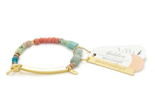 Load image into Gallery viewer, Hidden Message Bracelet - Crushing It/Amazonite/Gold - Indie Indie Bang! Bang!