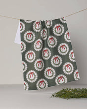 Load image into Gallery viewer, Merry Wreaths Tea Towel | Geometry