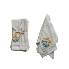 Load image into Gallery viewer, Cotton Napkins w/ Hand-Embroidery, Flowers &amp; French Knots - Indie Indie Bang! Bang!