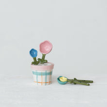Load image into Gallery viewer, Ceramic Flower Pot Measuring Spoon Set - Indie Indie Bang! Bang!