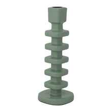 Load image into Gallery viewer, Enameled Aluminum Taper Holder, Eucalyptus Color - Indie Indie Bang! Bang!