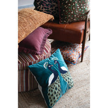 Load image into Gallery viewer, Velvet Pillow with Peacocks