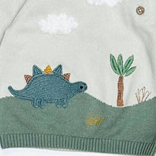 Load image into Gallery viewer, Dino Applique Button Baby Pullover Sweater