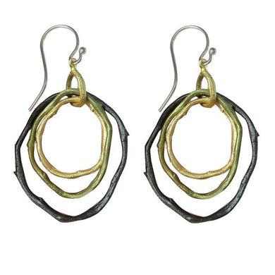 Michael Michaud Petite Driftwood Triple Hoop Wire Earrings - Indie Indie Bang! Bang!