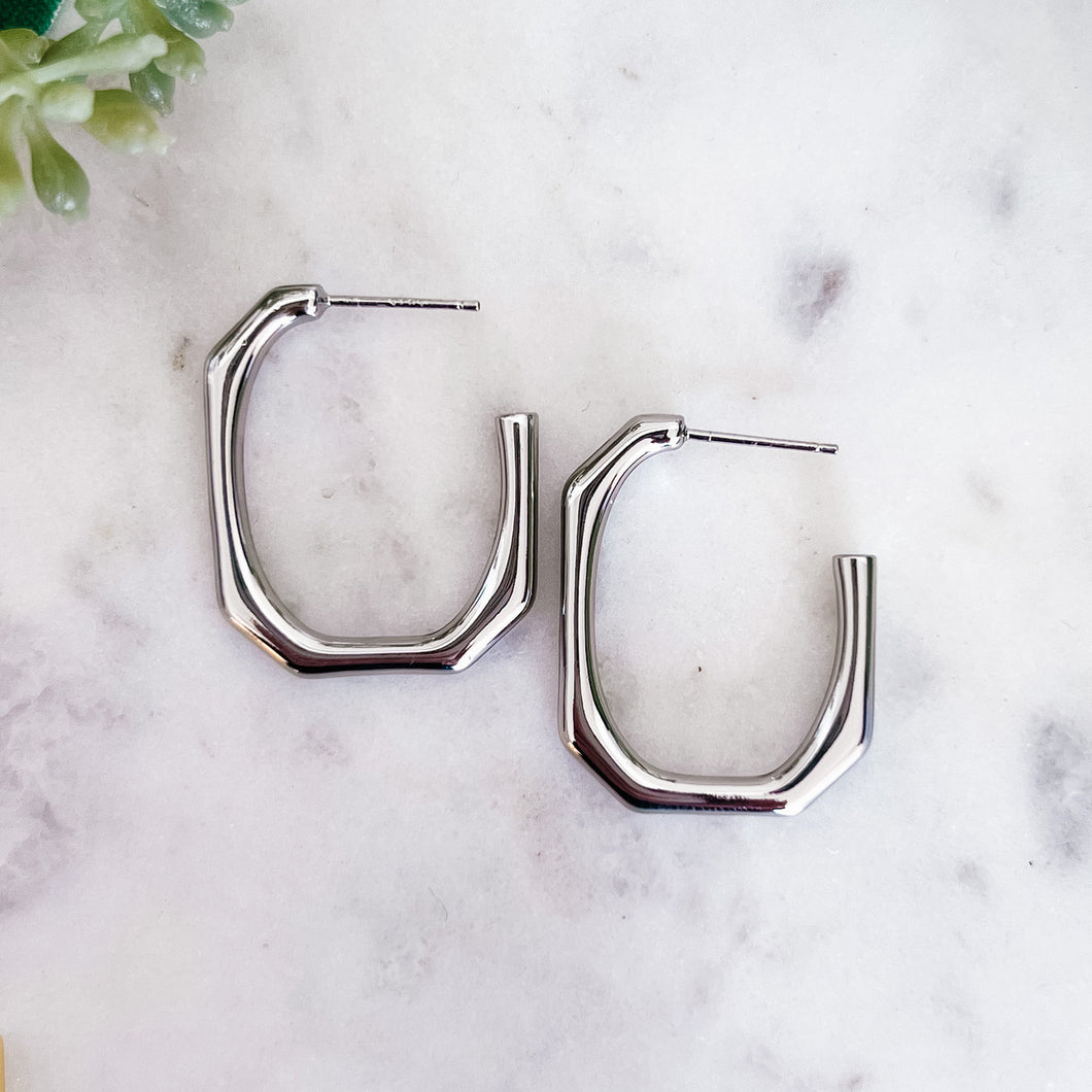 Gold-Dipped Geometric Hoop Earrings - Indie Indie Bang! Bang!