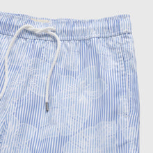 Load image into Gallery viewer, Jimmy 5" Stripe Floral Volley - Blue: Blue / Medium - Indie Indie Bang! Bang!