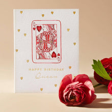 Load image into Gallery viewer, Queen of Hearts Birthday Greeting Card
