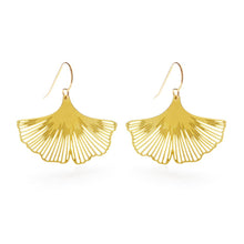 Load image into Gallery viewer, Ginkgo Leaf Earrings