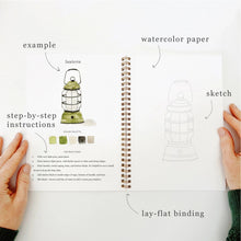 Load image into Gallery viewer, Camping Watercolor Workbook