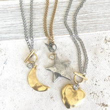 Load image into Gallery viewer, Star, Moon, Heart Mixed Metal Necklaces