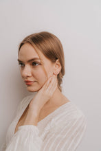 Load image into Gallery viewer, Crawler - White CZ - Gold Earrings