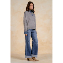 Load image into Gallery viewer, Miley Collared Denim Sweater | Elan