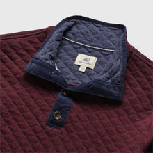 Load image into Gallery viewer, Ken Quilted Mock Neck Sweater- Cabernet Heather