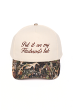 Load image into Gallery viewer, PUT IT ON MY HUSBAND'S TAB Embroidered Camo Print Cap - Indie Indie Bang! Bang!
