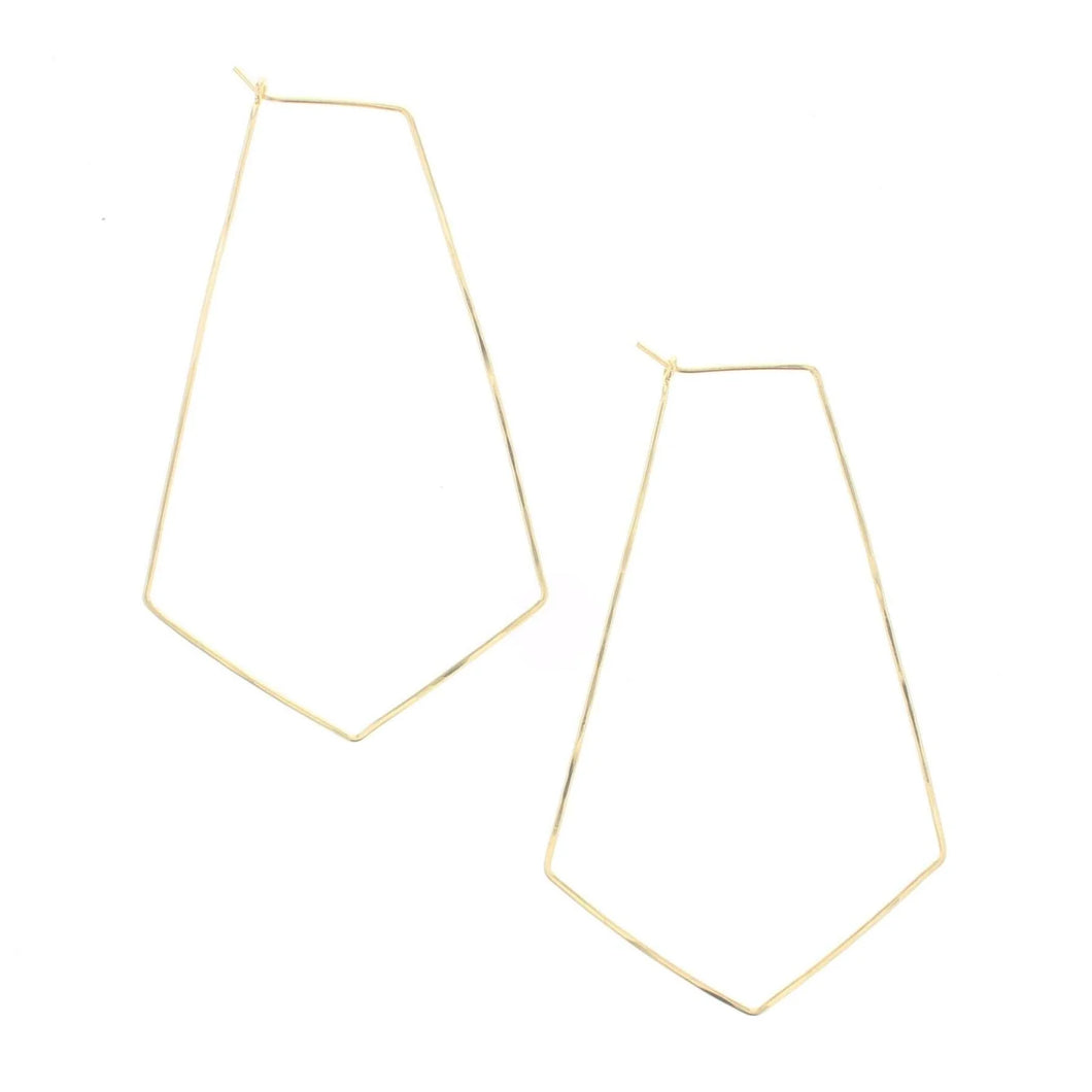 Gold Kite Hoop Earrings - Indie Indie Bang! Bang!