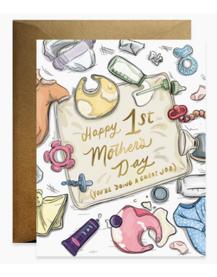 1St Mother's Day Card - Indie Indie Bang! Bang!