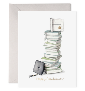 Grad Book Stack | Graduation Card - Indie Indie Bang! Bang!