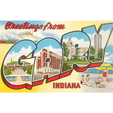 Greeting from Gary Indiana Sticker - Indie Indie Bang! Bang!