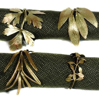 Michael Michaud Herb Assorted Napkin Rings (Set of 4) - Indie Indie Bang! Bang!