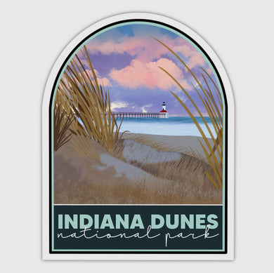 Indiana Dunes National Park Lighthouse Sticker - Indie Indie Bang! Bang!