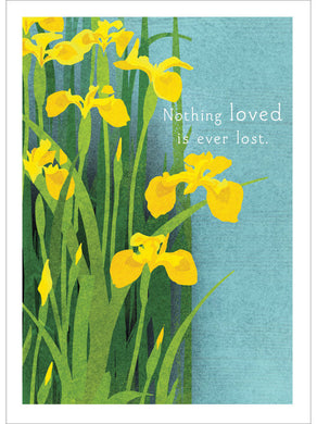 Yellow Iris Sympathy Card - Indie Indie Bang! Bang!