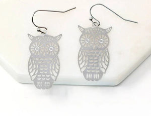 Owl Filigree Earrings - Indie Indie Bang! Bang!