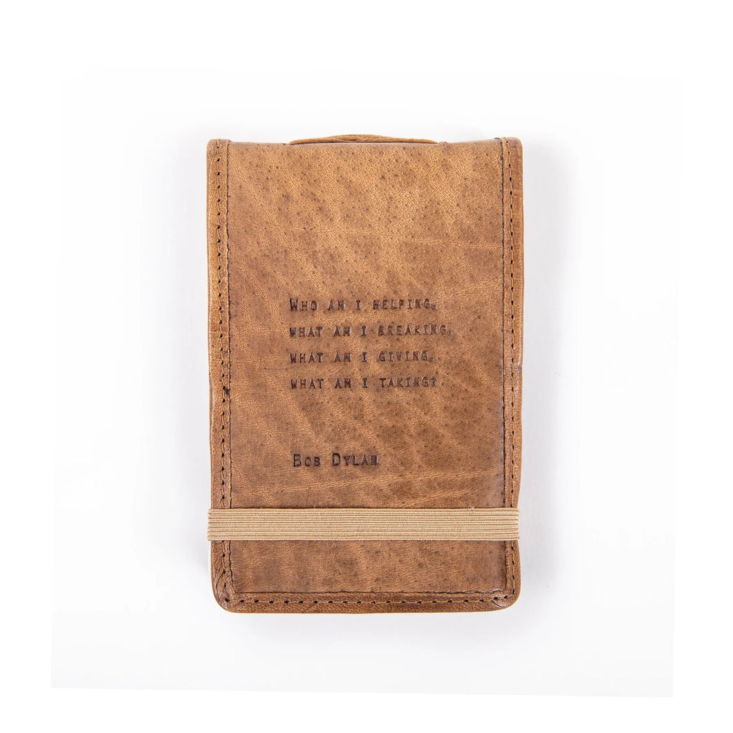 Bob Dylan Mini Leather Journal - Indie Indie Bang! Bang!