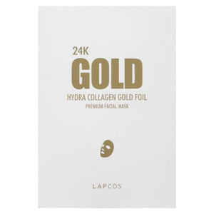 24K Gold Foil Premium Collagen Face Mask 5 Pack