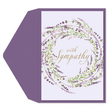 Load image into Gallery viewer, Lavender Wreath Sympathy Card